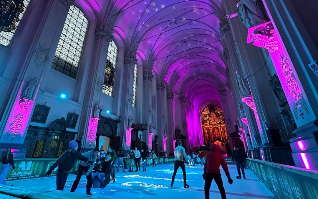 Un église transformée en patinoire